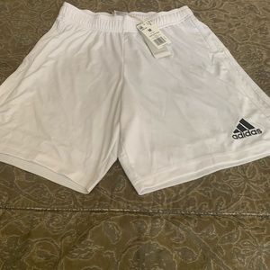 Brand new Adidas size medium white football/soccer men’s shorts